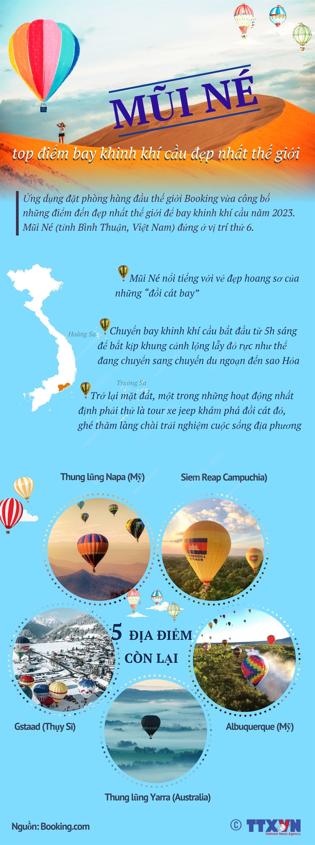 Mũi Né - top điểm bay khinh khí cầu đẹp nhất thế giới