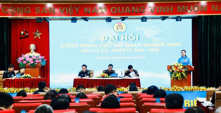 Công đoàn Cục Hải quan Quảng Ninh tổ chức Đại hội Đại biểu lần thứ XVI, nhiệm kỳ 2023 - 2028