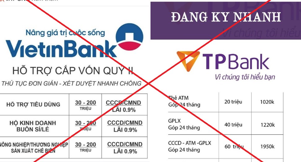 Tội phạm mạo danh ngân hàng cho vay trực tuyến lãi suất thấp có chiều hướng gia tăng