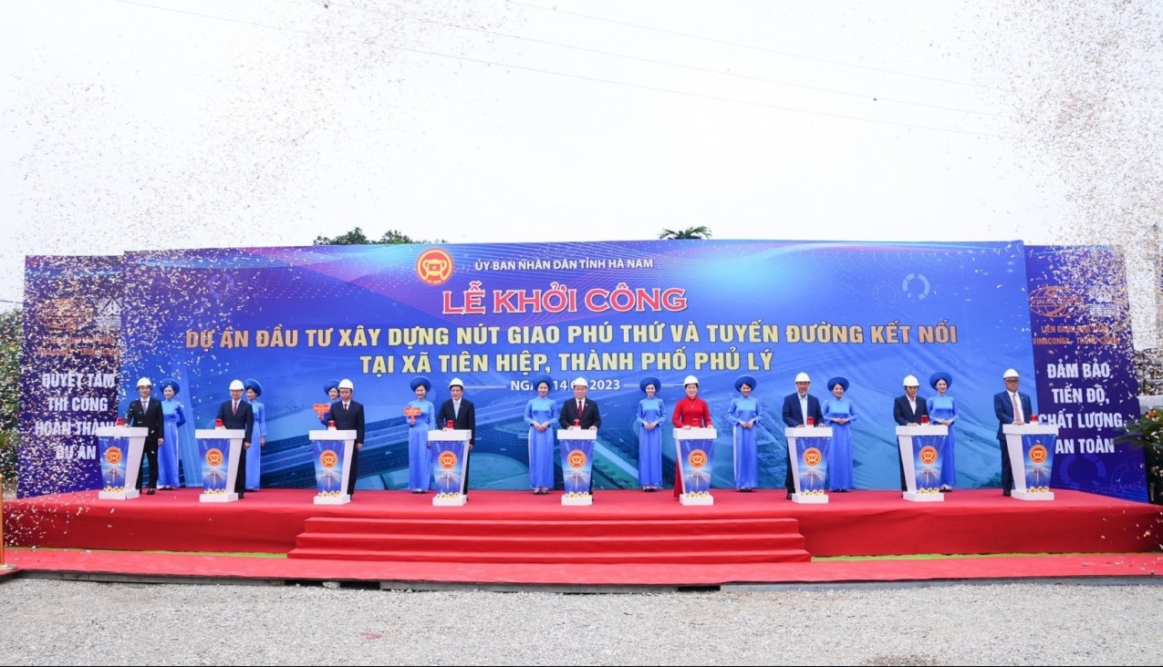 Khởi công Dự án đầu tư xây dựng nút giao Phú Thứ và tuyến đường kết nối tại xã Tiên Hiệp, thành phố Phủ Lý