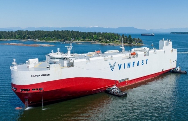 Lô xe VinFast VF 8 đầu tiên cập cảng Canada - sẵn sàng bàn giao từ tháng 6/2023