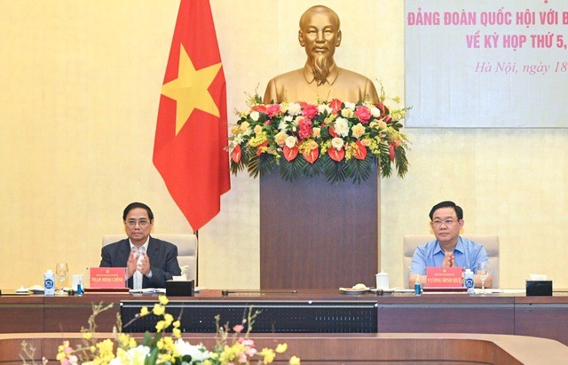 Hội nghị giữa Đảng đoàn Quốc hội và Ban cán sự Đảng Chính phủ về kỳ họp thứ 5, Quốc hội Khoá XV