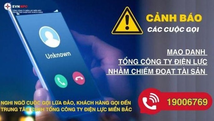 Cảnh báo cuộc gọi mạo danh tổng công ty điện lực lừa đảo khách hàng