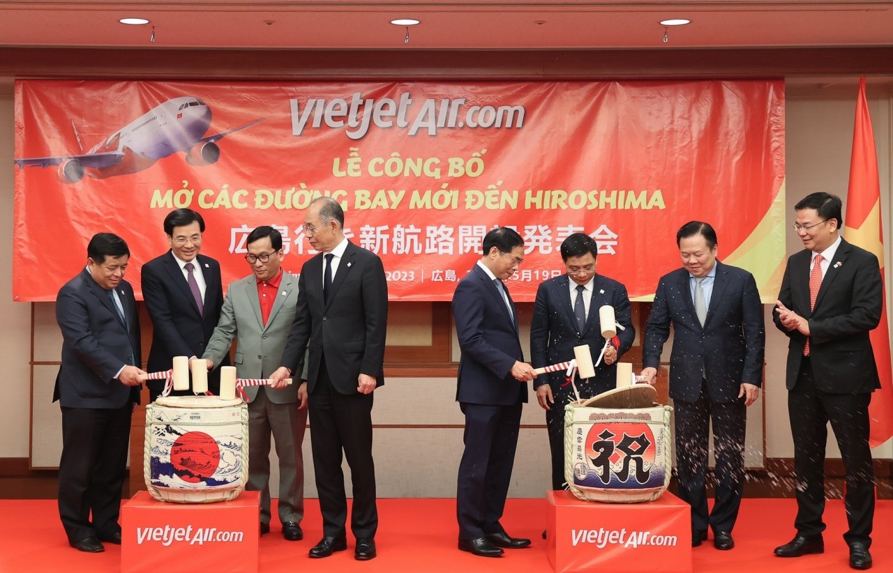 Vietjet công bố đường bay thẳng đầu tiên giữa Việt Nam và Hiroshima mừng Hội nghị Thượng đỉnh G7