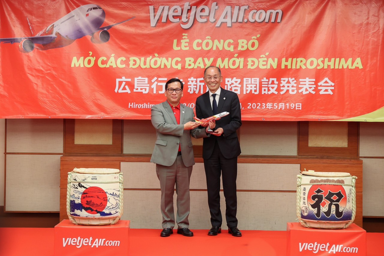 Vietjet công bố đường bay thẳng đầu tiên giữa Việt Nam và Hiroshima mừng Hội nghị Thượng đỉnh G7 Vietjet công bố đường bay thẳng đầu tiên giữa Việt Nam và Hiroshima mừng Hội nghị Thượng đỉnh G7