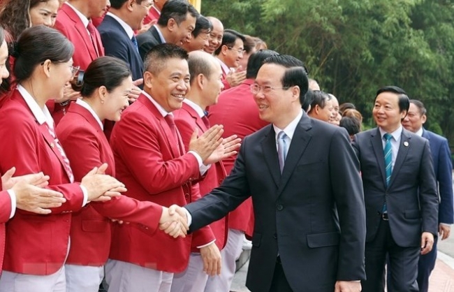 Chủ tịch nước biểu dương các 'gương mặt vàng' của Thể thao Việt Nam tại SEA Games 32