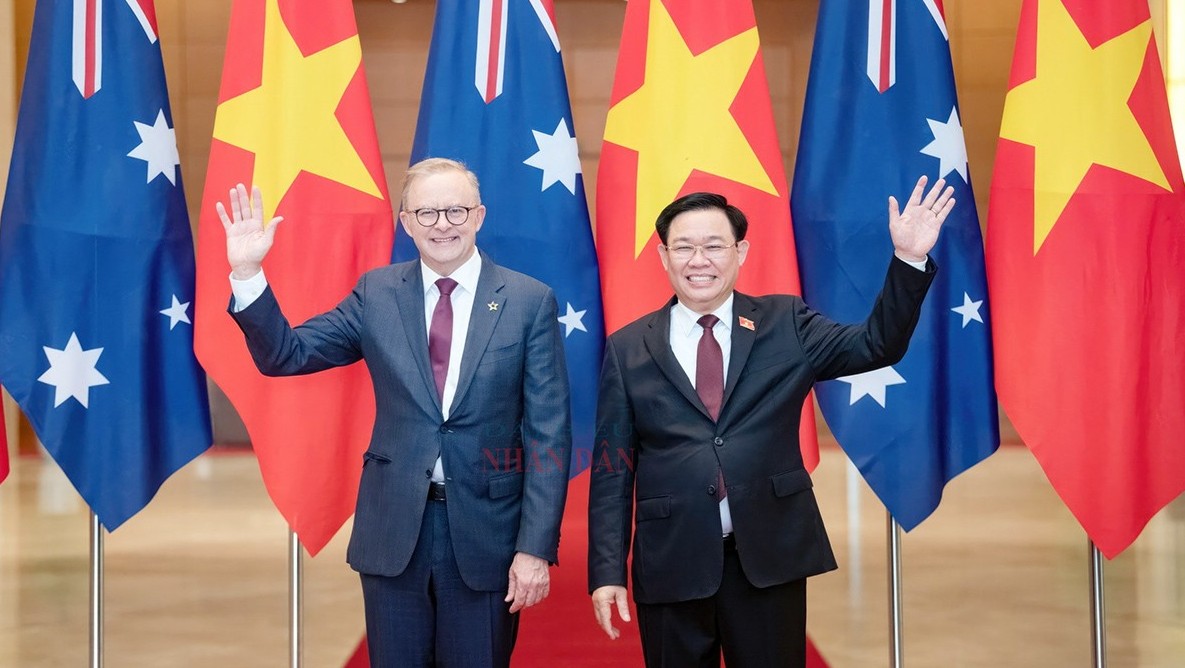 Chủ tịch Quốc hội Vương Đình Huệ hội kiến Thủ tướng Australia