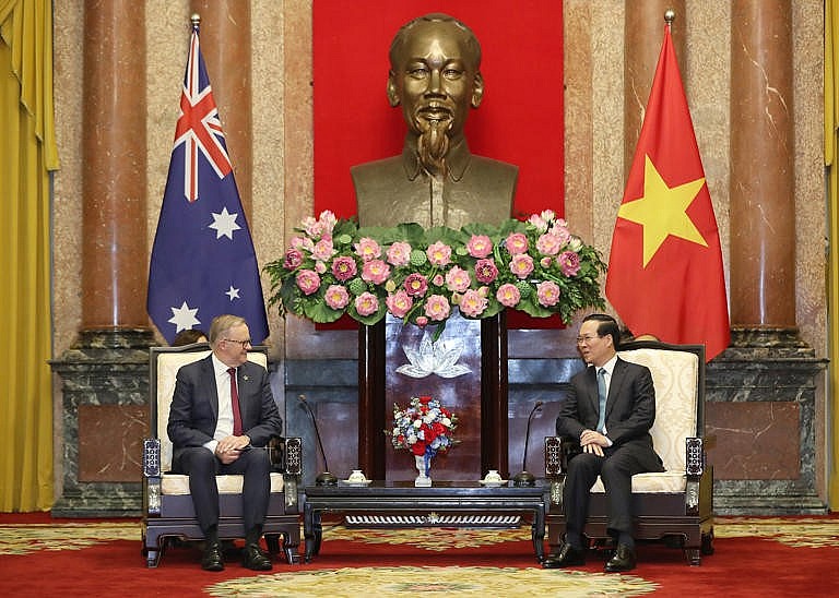 Chủ tịch nước Võ Văn Thưởng tiếp Thủ tướng Australia Anthony Albanese