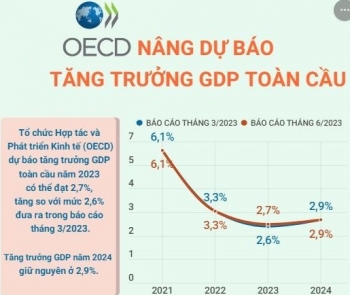 OECD nâng dự báo tăng trưởng GDP toàn cầu