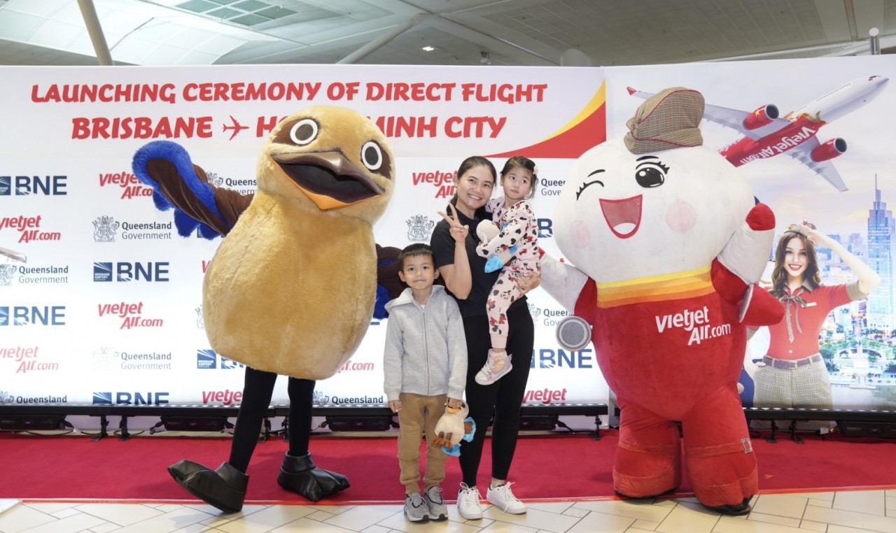 Vietjet khai trương đường bay kết nối Brisbane (Úc) và TP. Hồ Chí Minh