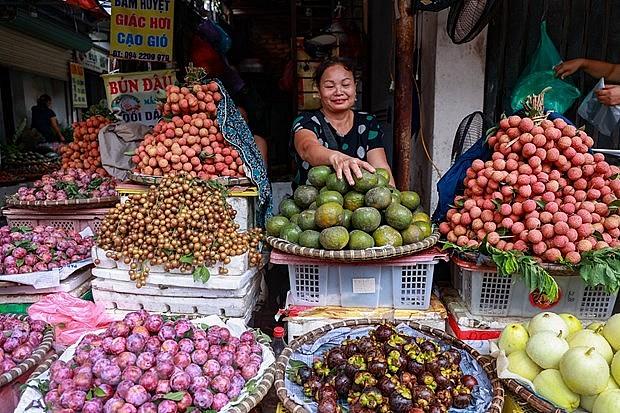 Sôi động thị trường thực phẩm, nông sản dịp Tết Đoan Ngọ tại 2 thành phố lớn