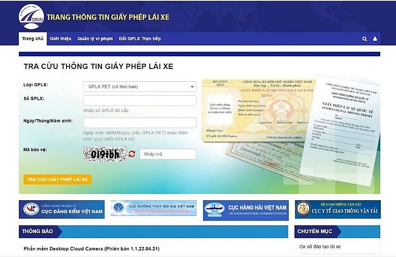 Cảnh báo nhiều website giả mạo tra cứu, cấp đổi giấy phép lái xe