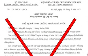 Ủy ban Chứng khoán Nhà nước thông tin về văn bản giả mạo