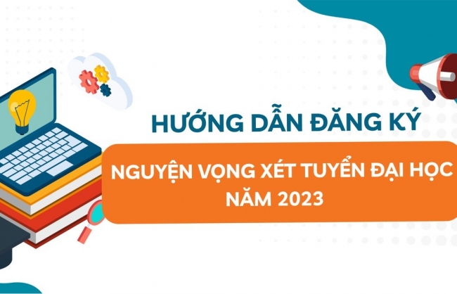 infographics huong dan dang ky nguyen vong xet tuyen dai hoc nam 2023
