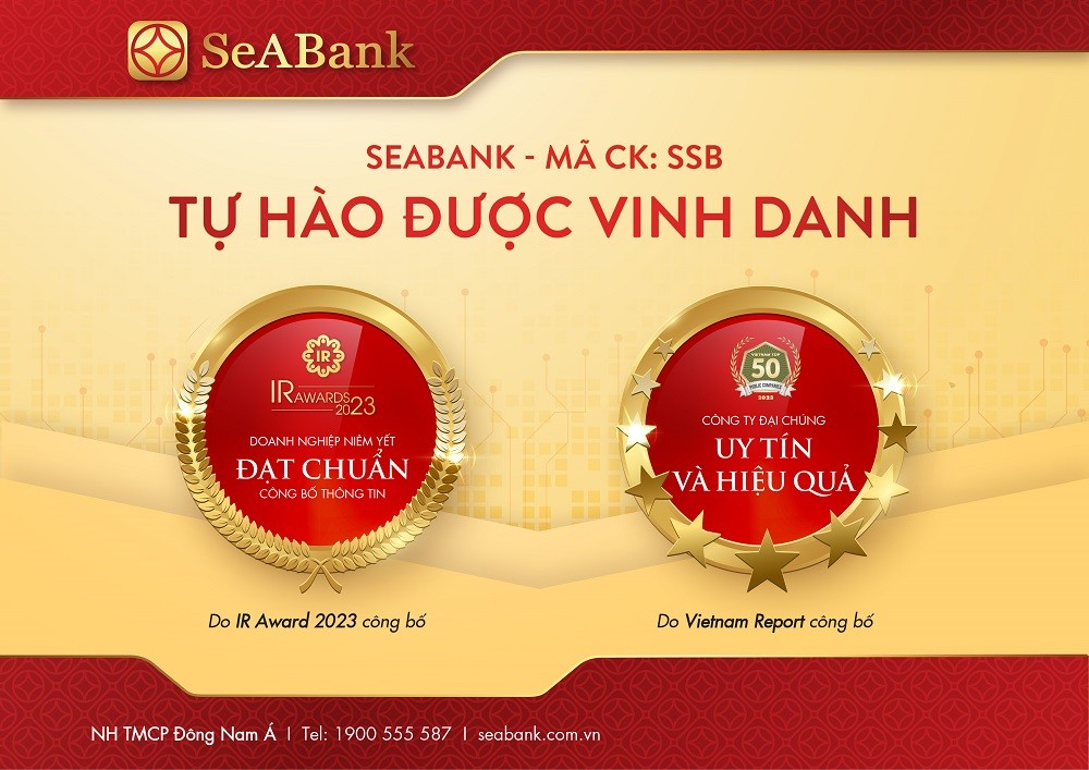 SeABank nhận giải thưởng Top 50 công ty đại chúng uy tín và ngân hàng đạt chuẩn công bố thông tin