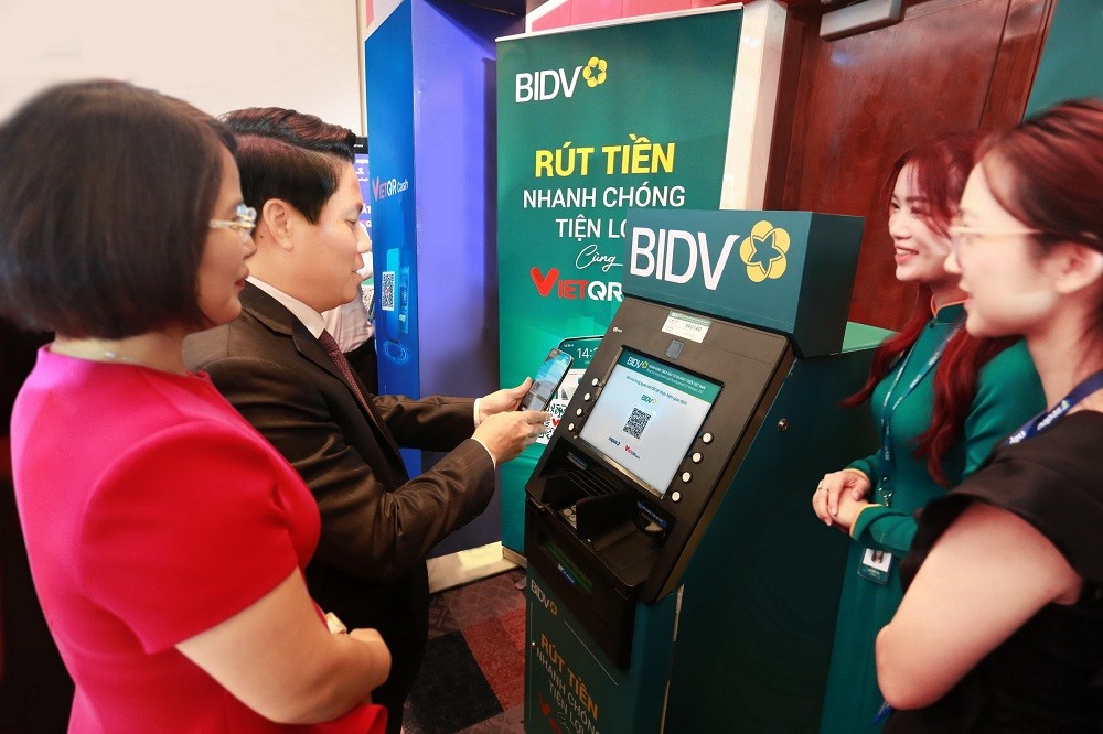 BIDV triển khai dịch vụ rút tiền VietQRCash