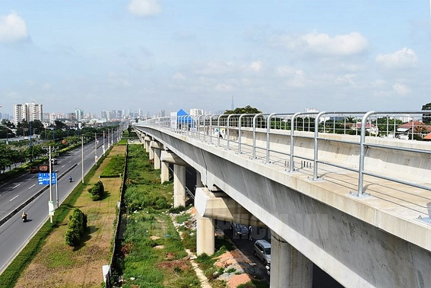 Tuyến Metro Bến Thành - Suối Tiên, một trong nhiều công trình sử dụng vốn ODA tại TP. Hồ Chí Minh đang trong giai đoạn hoàn thành. Ảnh minh họa