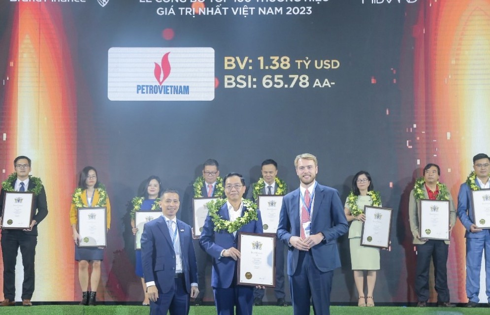 Petrovietnam năm thứ 4 liên tiếp lọt Top 10 thương hiệu giá trị nhất Việt Nam