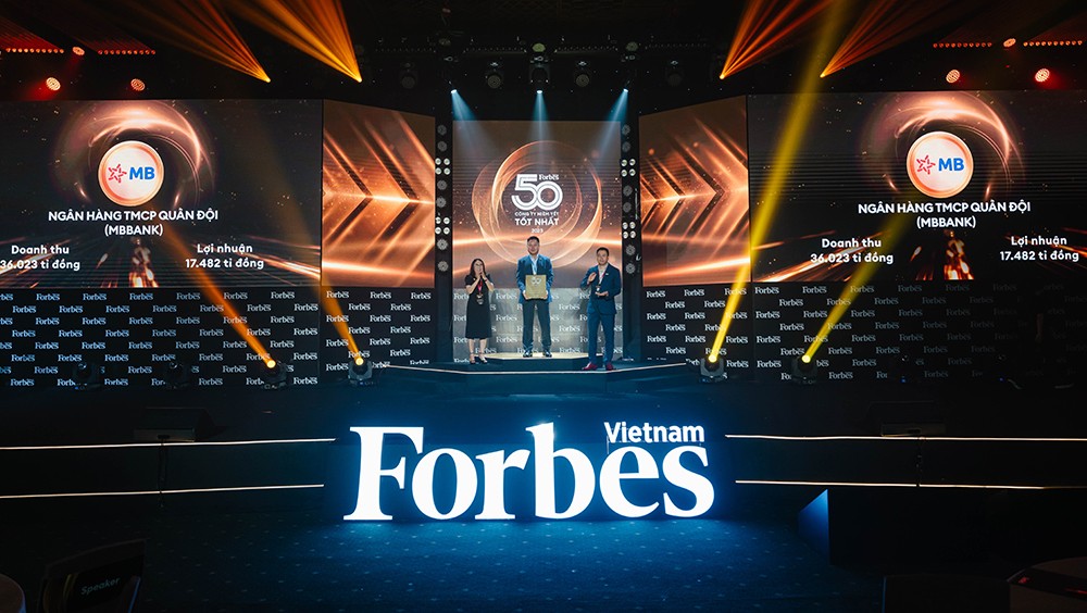 MB vào Top 50 công ty niêm yết tốt nhất Việt Nam 2023 của Forbes