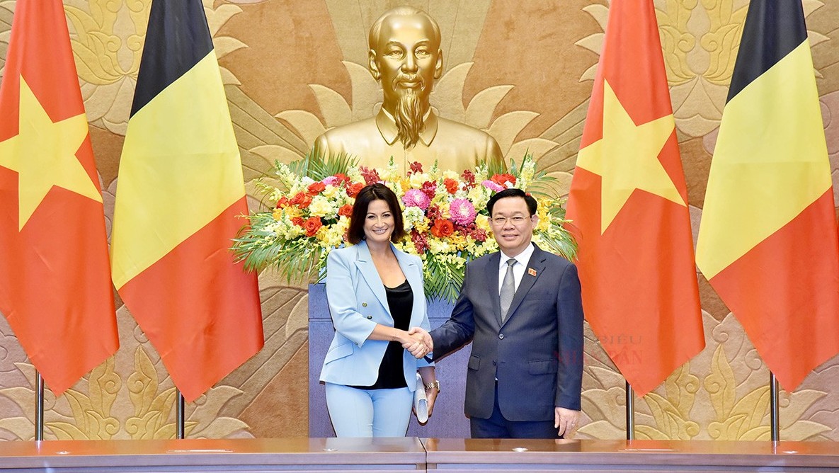 Chủ tịch Quốc hội Vương Đình Huệ đón, hội đàm với Chủ tịch Thượng viện Vương quốc Bỉ