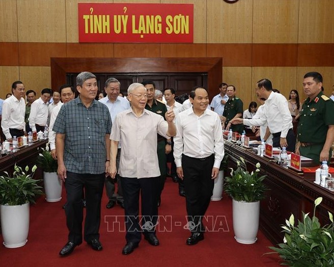 Tổng Bí thư Nguyễn Phú Trọng thăm và làm việc tại tỉnh Lạng Sơn