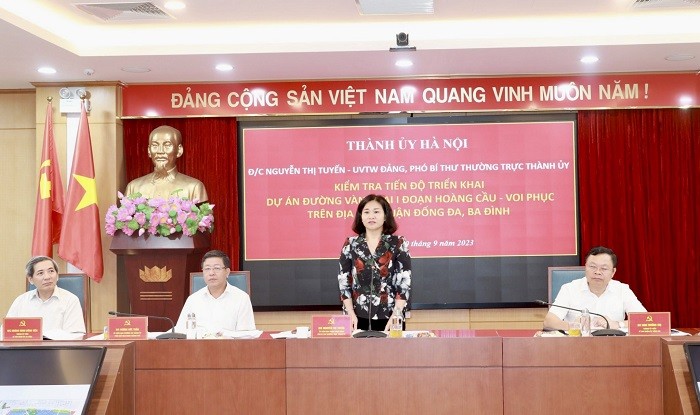 Dự án đường vành đai 1, đoạn Hoàng Cầu - Voi Phục (Hà Nội): Giải phóng mặt bằng đến đâu thi công ngay đến đó