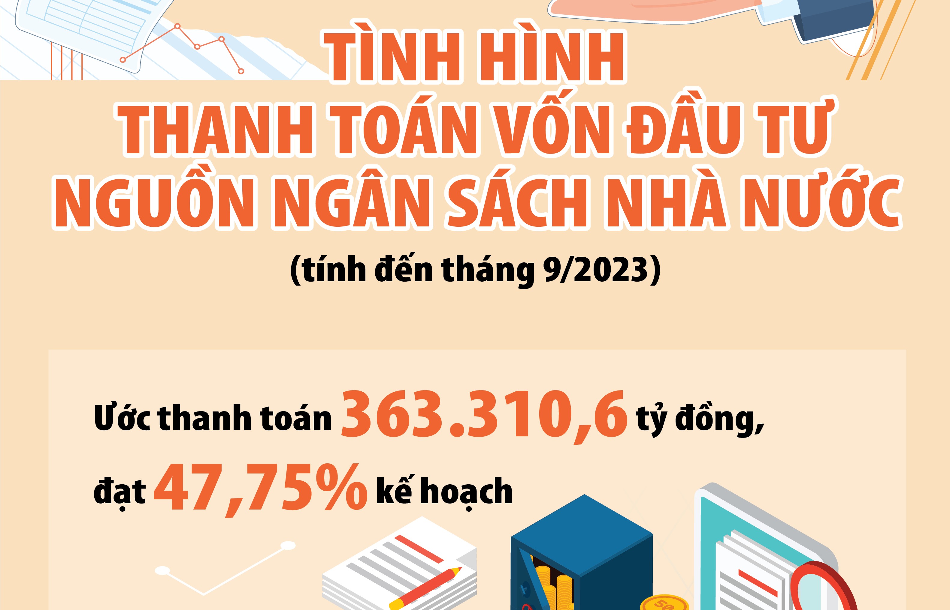 Infographics: Thanh toán vốn đầu tư công 9 tháng đạt 363.310,6 tỷ đồng