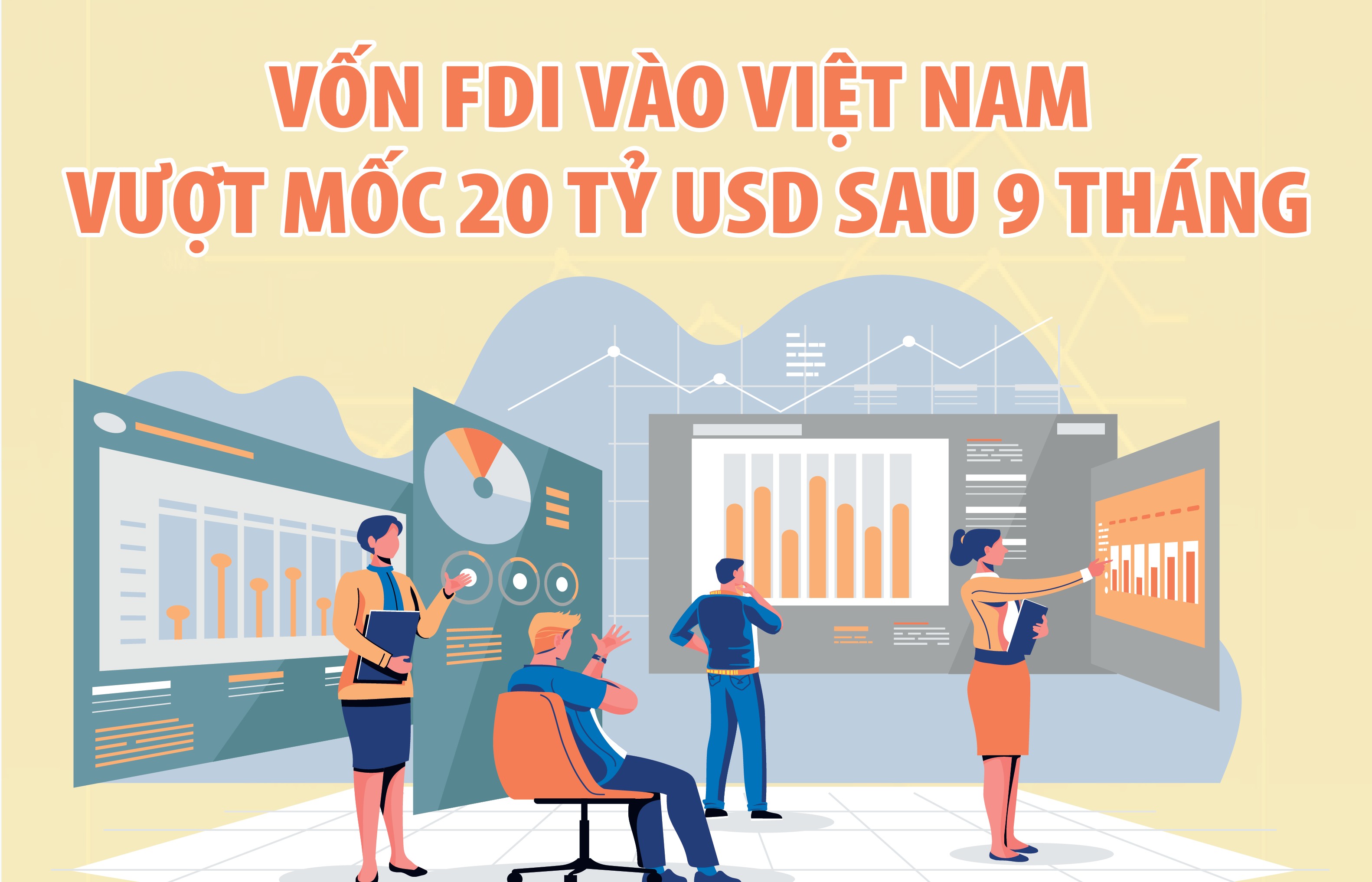 Inforgraphics: Vốn FDI vào Việt Nam vượt mốc 20 tỷ USD sau 9 tháng