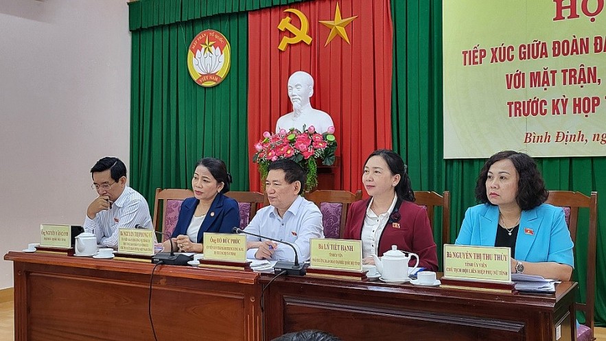 Bộ trưởng Hồ Đức Phớc tiếp xúc cử tri tại tỉnh Bình Định trước thềm kỳ họp thứ 6