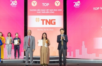 TNG Holdings Vietnam được tôn vinh “Thương hiệu mạnh - Phát triển bền vững năm 2023”