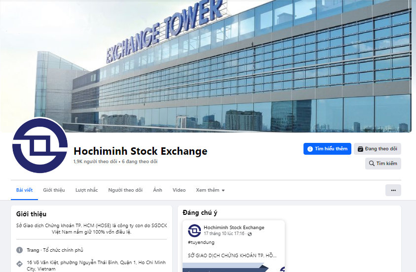 HOSE cảnh báo loạt tài khoản facebook giả mảo HOSE cảnh báo loạt tài khoản facebook giả mạo
