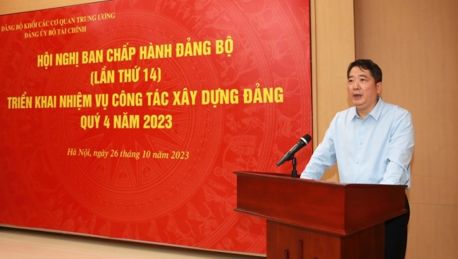Đảng ủy Bộ Tài chính triển khai nhiệm vụ công tác xây dựng Đảng quý IV năm 2023