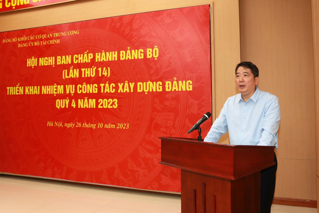 Đảng ủy Bộ Tài chính sơ kết công tác xây dựng Đảng quý 3 năm 2023