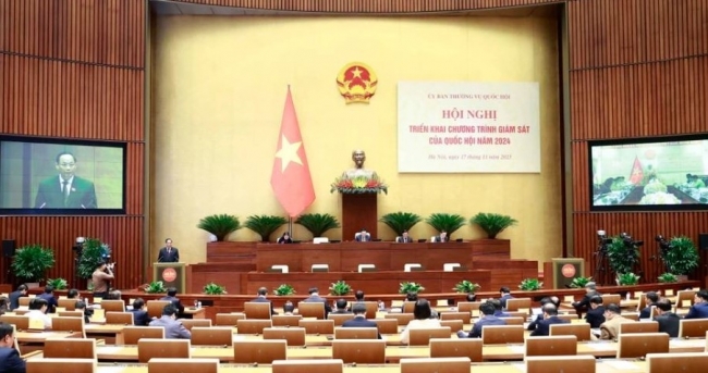 chu tich quoc hoi chu tri hoi nghi trien khai thuc hien chuong trinh giam sat cua quoc hoi nam 2024