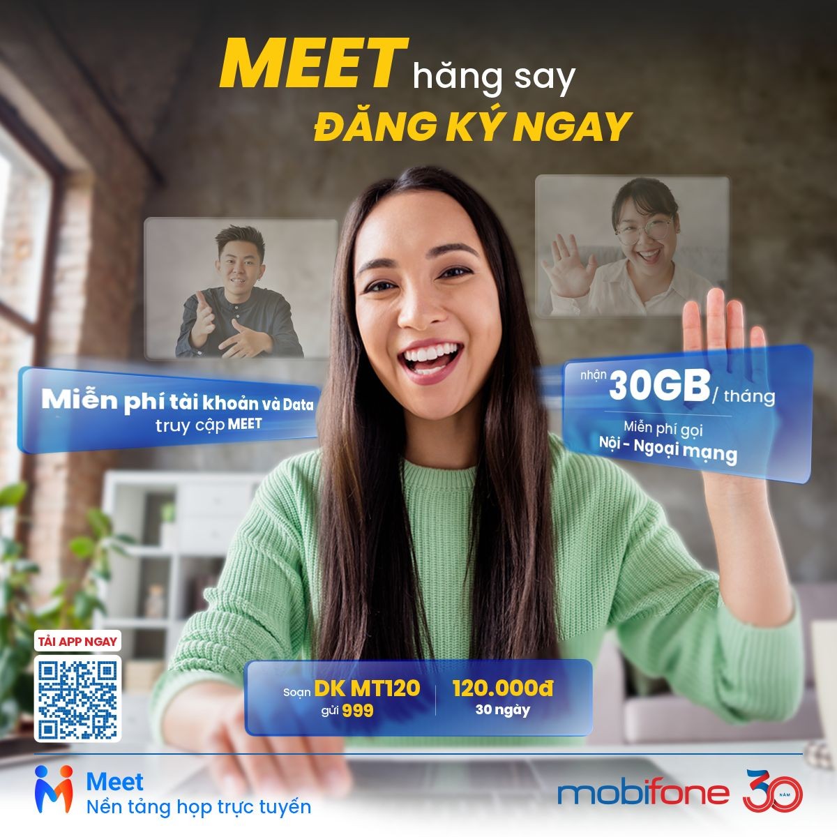 Giải pháp họp trực tuyến thế hệ mới Mobifone Meet - Nền tảng họp trực tuyến của MobiFone