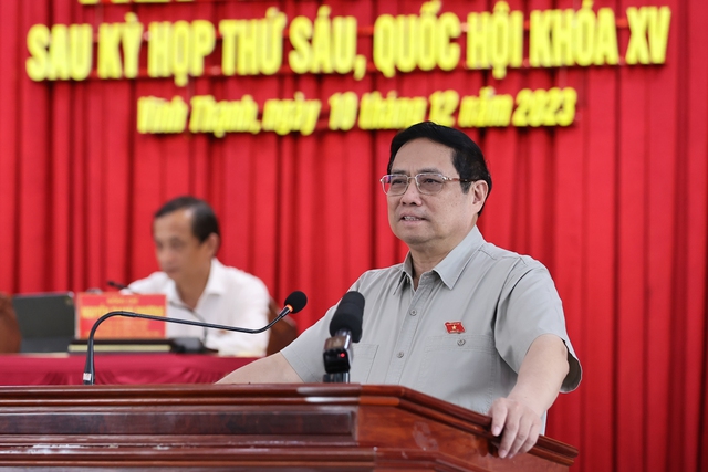Thủ tướng Phạm Minh Chính tiếp xúc cử tri sau kỳ họp thứ sáu Quốc hội khóa XV- Ảnh 1.