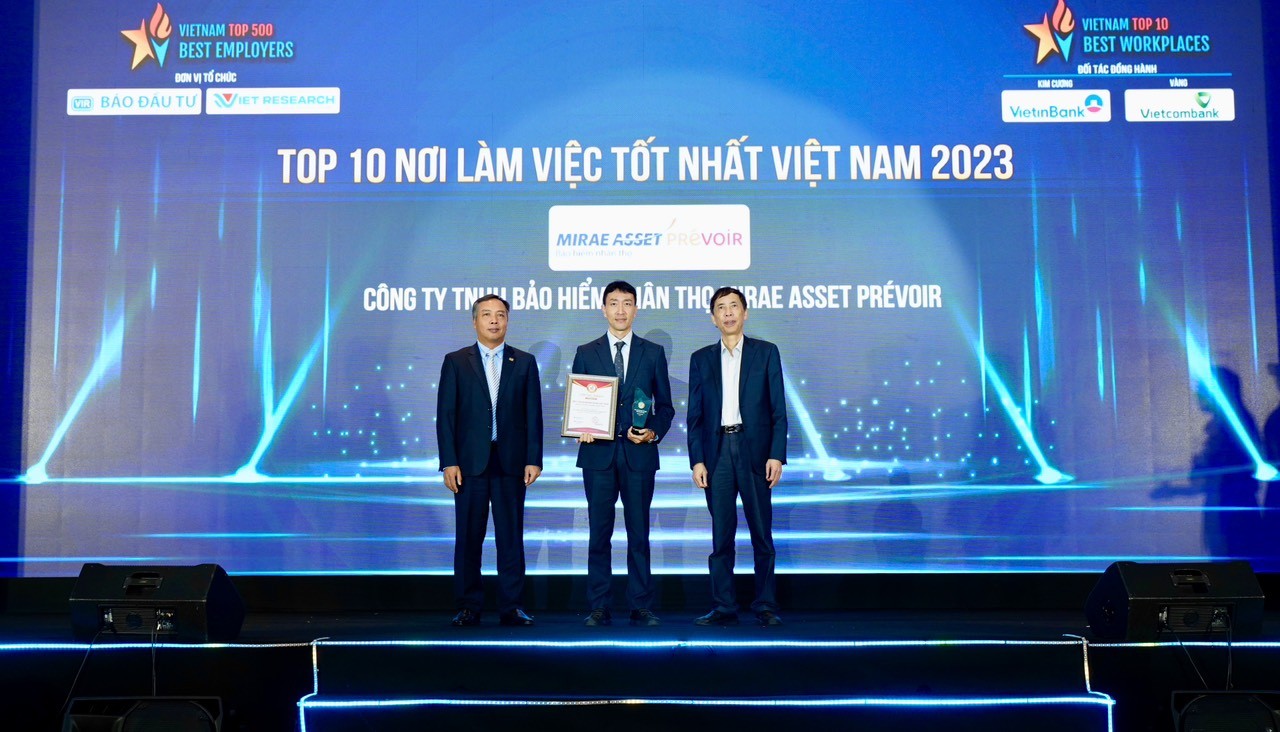 Mirae Asset Prévoir: Top 10 Nơi làm việc tốt nhất ngành bảo hiểm nhân thọ năm 2023