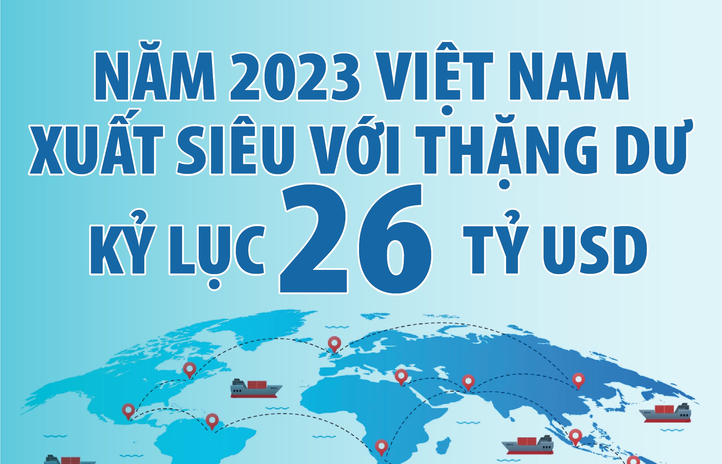 Việt Nam xuất siêu năm thứ 8 liên tiếp với thặng dư kỷ lục 26 tỷ USD