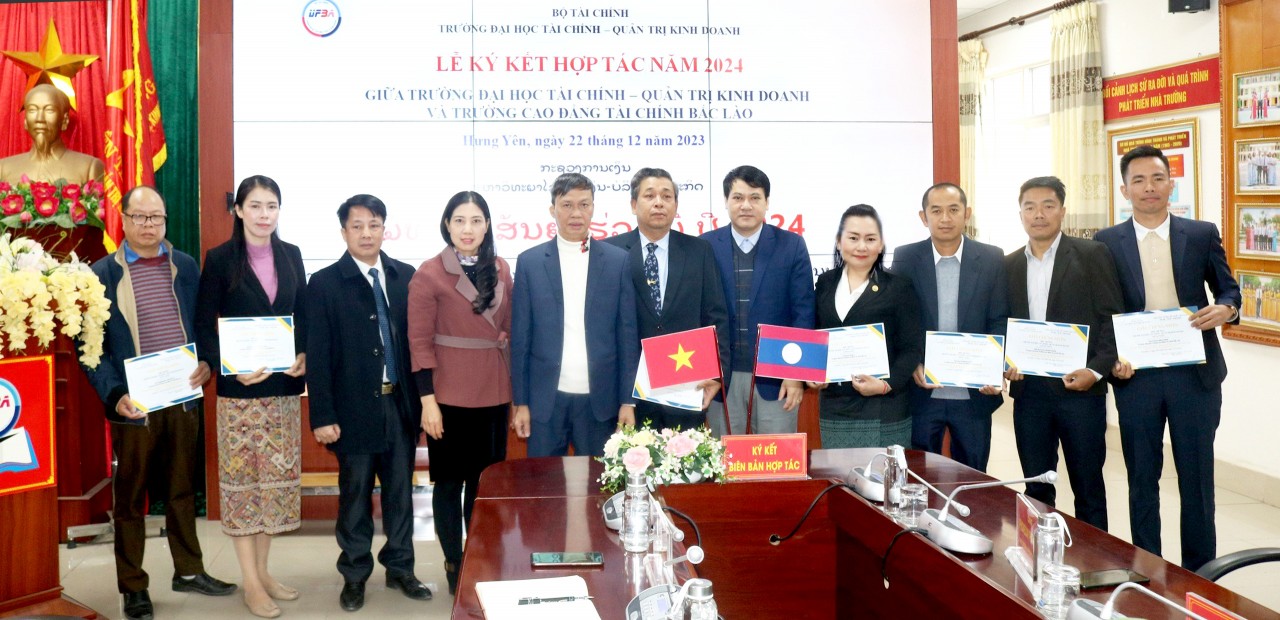 UFBA và Trường Cao đẳng Tài chính Bắc Lào ký biên bản hợp tác năm 2024