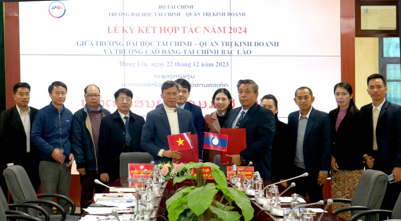 UFBA và Trường Cao đẳng Tài chính Bắc Lào ký biên bản hợp tác năm 2024