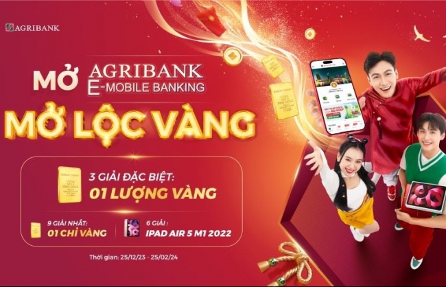 Đăng ký Agribank E-Mobile rinh “lộc vàng” 9999 và combo giảm giá 50% di chuyển - mua sắm - giải trí