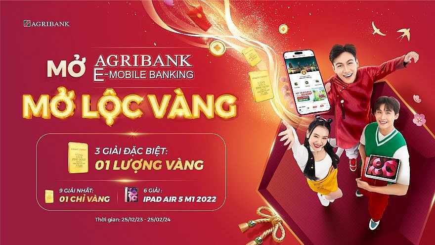 Đăng ký Agribank E-Mobile rinh “lộc vàng” 9999 và combo giảm giá 50% di chuyển - mua sắm - giải trí