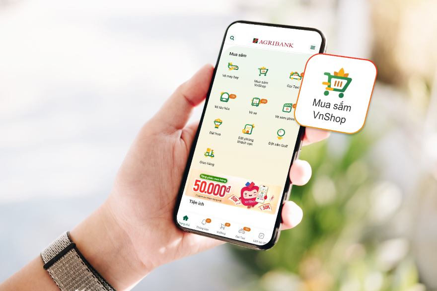 Đăng ký Agribank E-Mobile rinh “lộc vàng” 9999 và combo giảm giá 50% di chuyển - mua sắm - giải trí