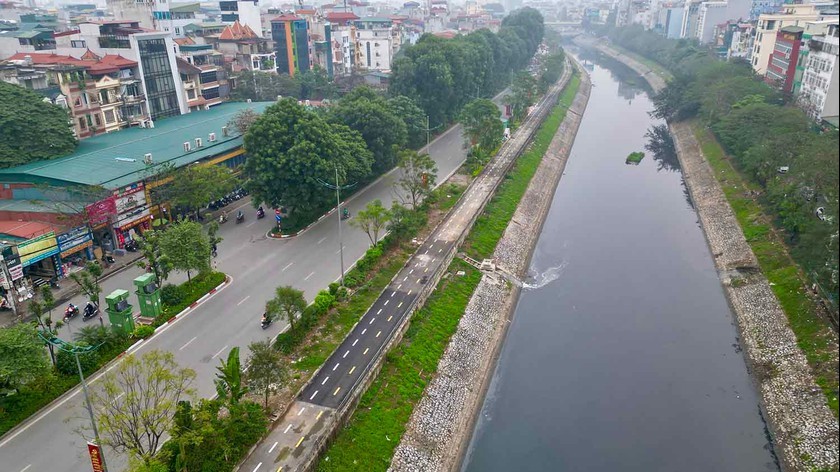 Hà Nội thí điểm làn đường dành riêng cho xe đạp ven sông Tô Lịch từ ngày 1/2