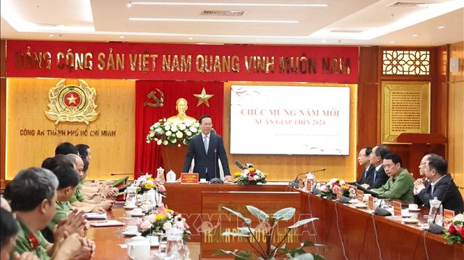 Chủ tịch nước Võ Văn Thưởng thăm, chúc Tết tại TP. Hồ Chí Minh