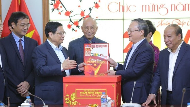 Thủ tướng chúc Tết cán bộ, phóng viên các cơ quan thông tấn, báo chí