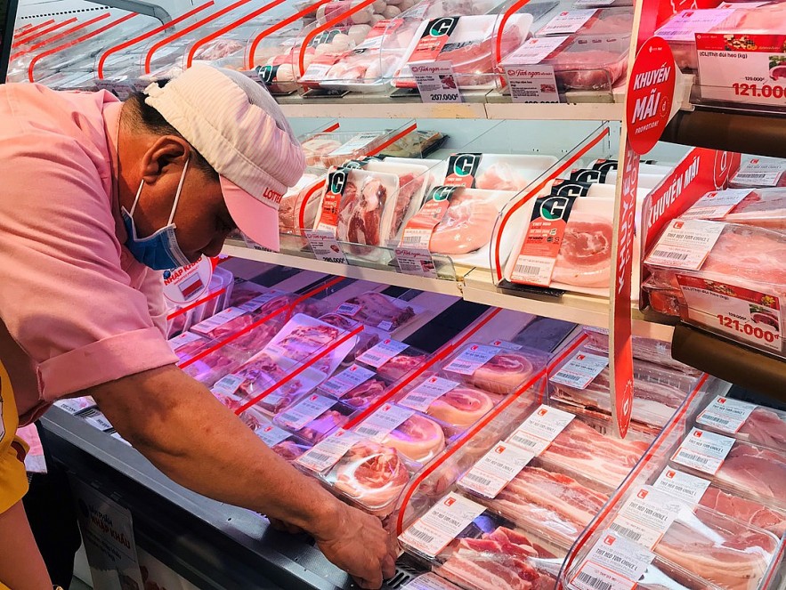 Ngày 13/2: Giá thịt heo tại chuỗi cửa hàng, công ty thực phẩm tăng