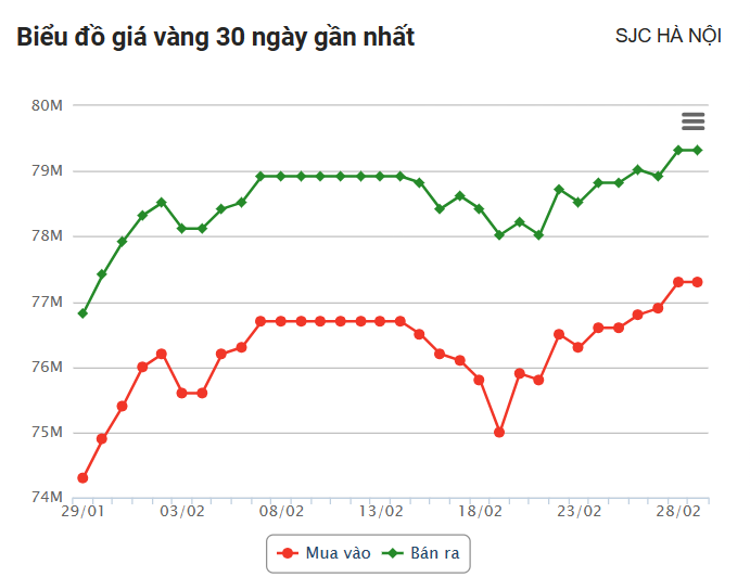 Giá vàng hôm nay 29/2: Vàng trong nước tăng thêm 400 nghìn đồng/lượng