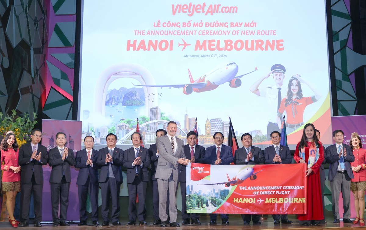 Vietjet công bố đường bay Melbourne – Hà Nội tại Diễn đàn Doanh nghiệp Việt Nam – Australia 2024