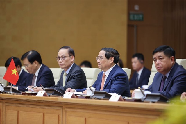 Thủ tướng Phạm Minh Chính gặp làm việc với Thủ tướng Lào Sonexay Siphandone- Ảnh 5.